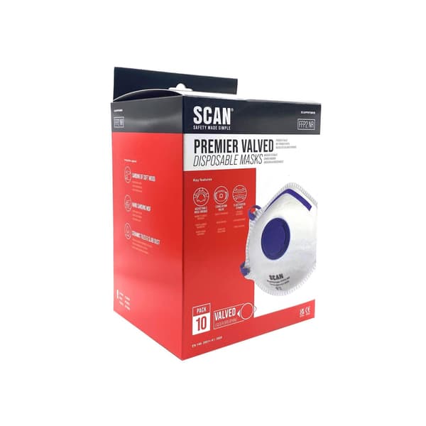Scan formad ventilerad engångsmask