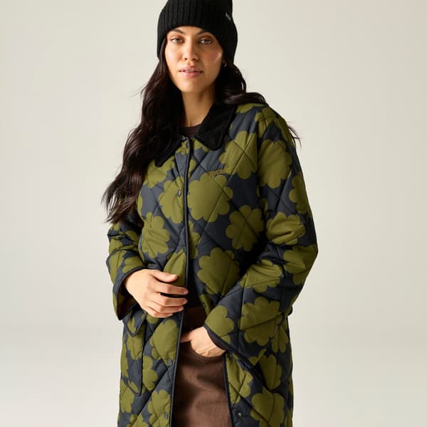 Regatta Dam Sun Daisy Quilted Mellanlång Jacka