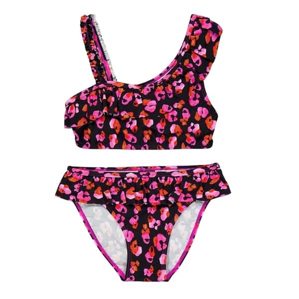 Biba Flickvän Leopardmönstrad Volang Bikini Set