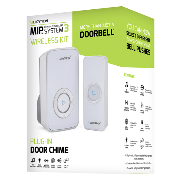 MIP3 32 Melody Plugin Premium Door Chime Kit White
