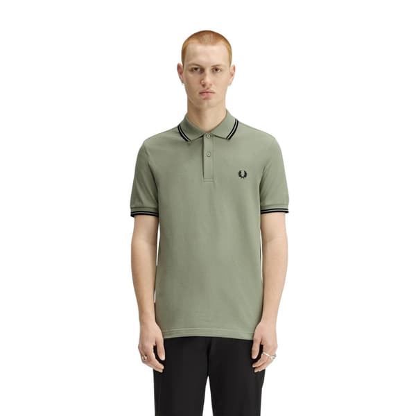 Fred Perry Pikétröja med dubbla ränder för män
