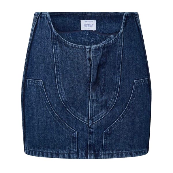 Off White Cargo Denim Minikjol för damer