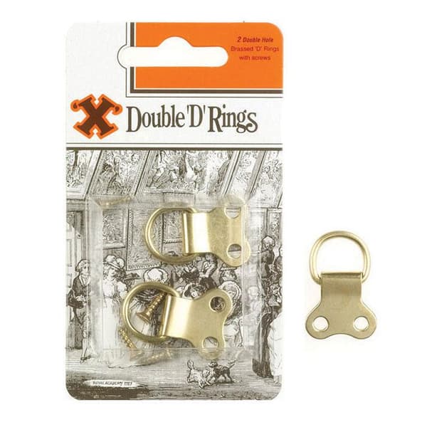 X Mässing Dubbla D-ringar 2-pack