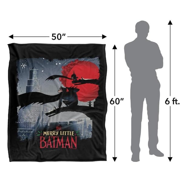 Merry Little Batman Skyline Soft Touch Blanket