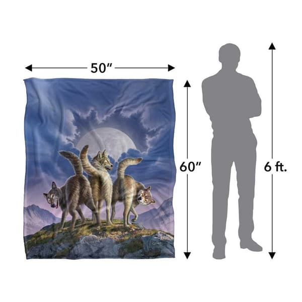 JQ Licensing Jlo Silky Wolf Pack Supersoft Blanket