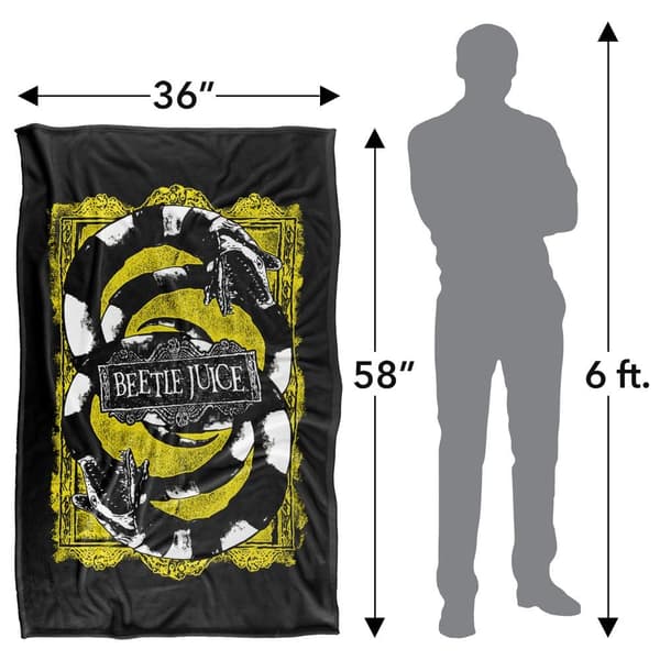 Beetlejuice We Got Worms Polyester Soft Touch Blanket