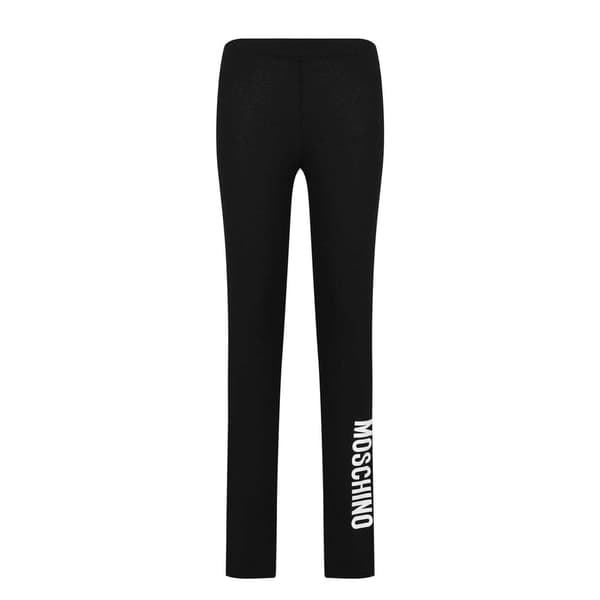 Moschino Flickor Bomullsleggings med Logotyp