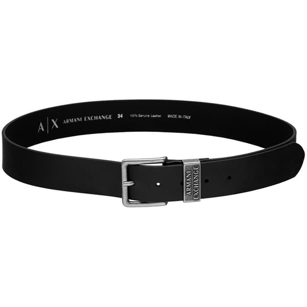 Armani Exchange Mens Logo Leather Belt