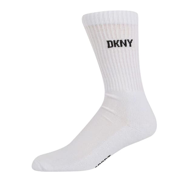 DKNY Mens Ribbed Crew Socks