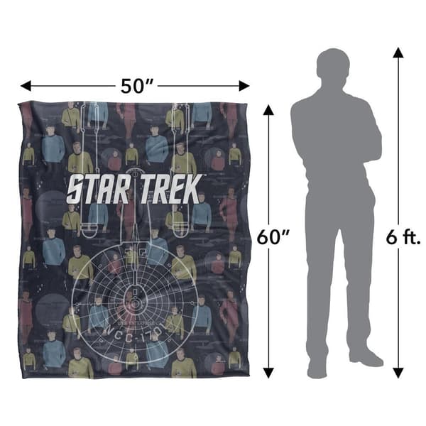 Star Trek Enterprise Silky Crew Supersoft Blanket