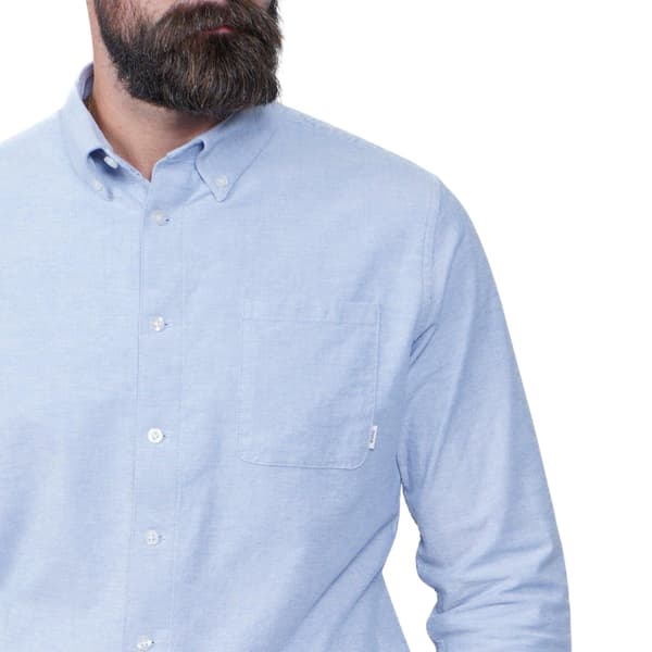 Firetrap Herr Basic Oxford Bomull Skjorta med knappar