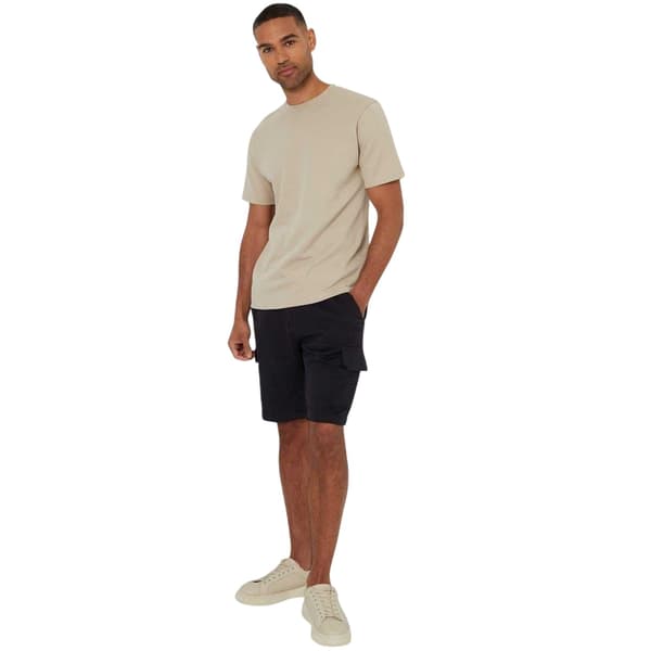 Threadbare Mens Textured Crew Neck Regular T-Shirt