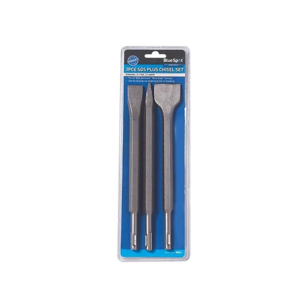 Bluespot Tools SDS Plus Mejselsats, 3 delar