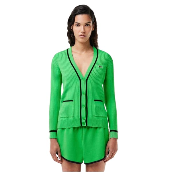 Lacoste Dam/Dam V-ringad Regular Kofta