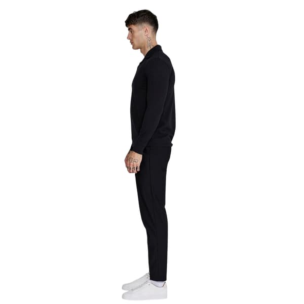 SikSilk Herr Slim Långärmad Pikétröja