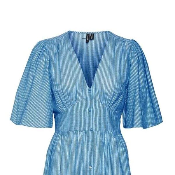 Vero Moda Dam Ines V-ringad Midiklänning