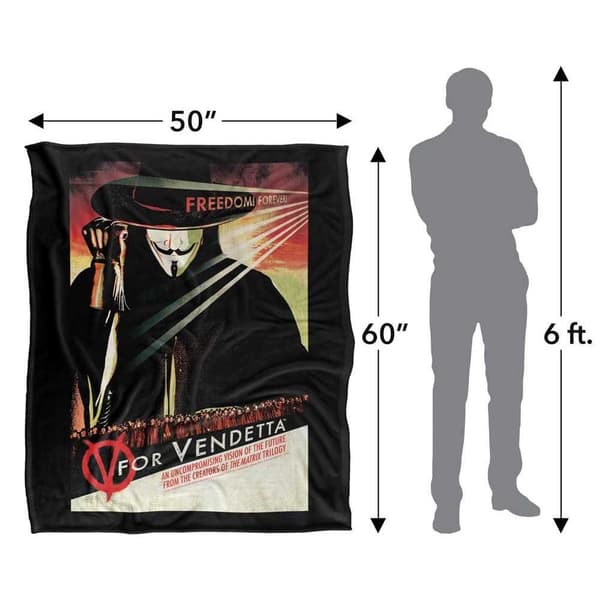 V For Vendetta Freedom Forever Blanket