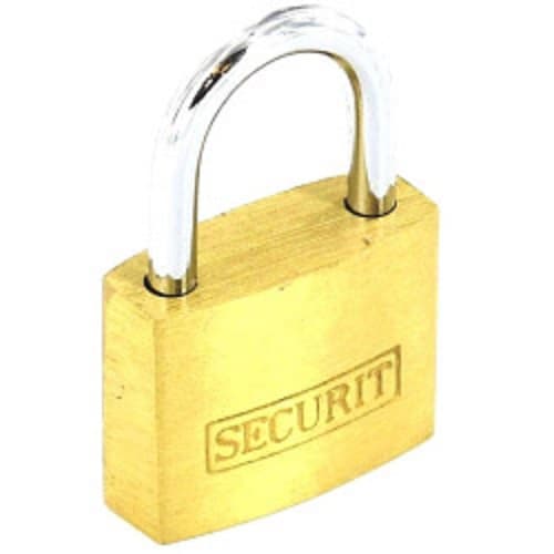 Securit Messinkinen riippulukko 3 avaimella