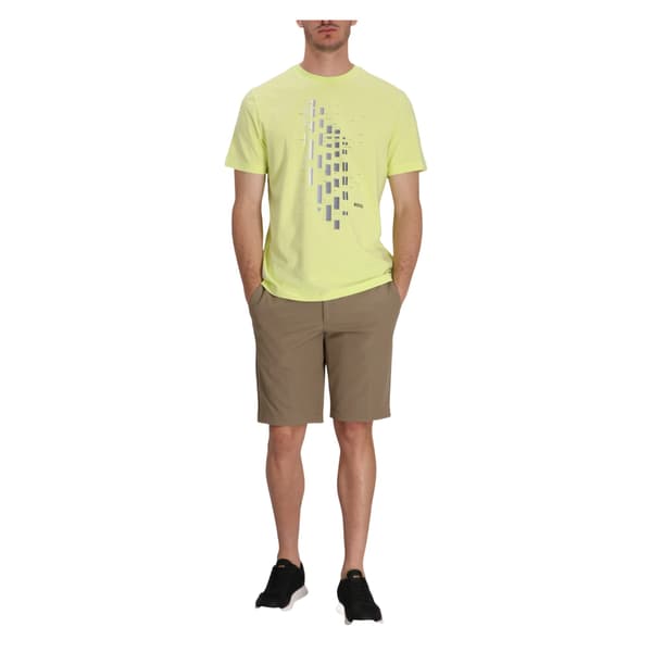Boss Mens Geometric Stretch Regular T-Shirt
