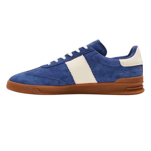 Ralph Lauren Mens Aera Leather Flat Trainers