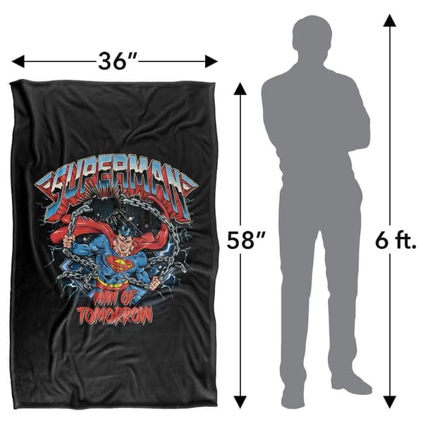 Superman Rock Band Chain Break Soft Touch Blanket