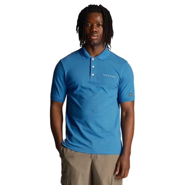 Lyle & Scott Herrbroderad logotyp pikétröja
