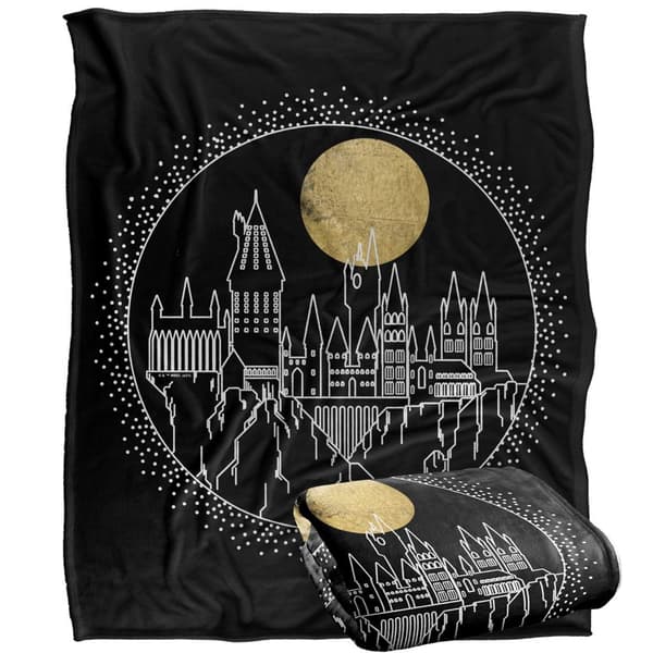 Harry Potter Hogwarts Outline Blanket
