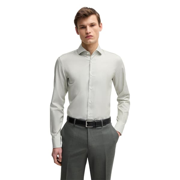 Boss Mens Spread Collar Regular Long-Sleeved Shirt