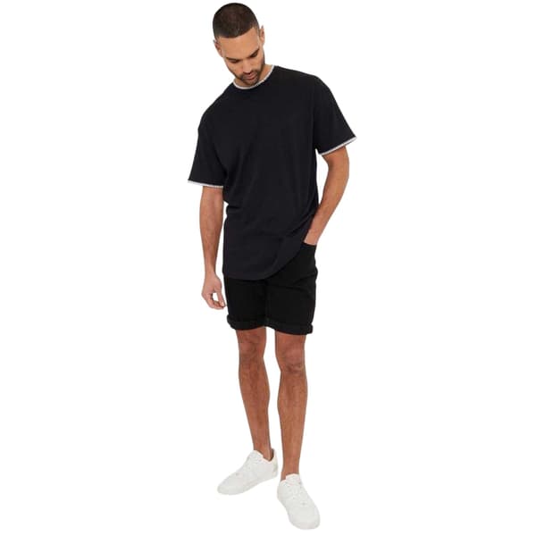 Threadbare Mens Zig Zag Knitted Regular T-Shirt