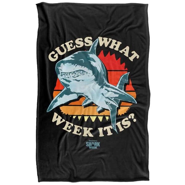 Shark Week Guess What Week It Is? Soft Touch Blanket
