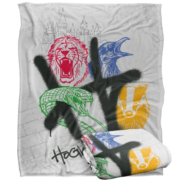 Harry Potter Hogwarts Graffiti Blanket