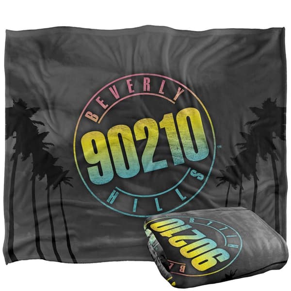 90210 Beverly Hills Silky Palm Tree Supersoft Blanket