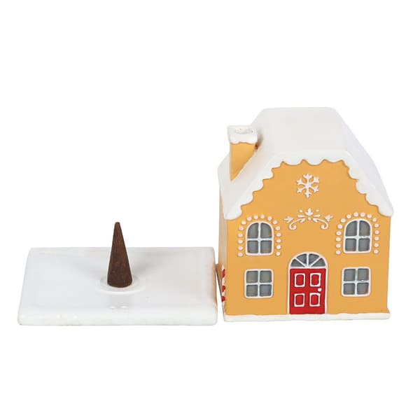 Something Different Candy Cane Gingerbread House Incense Holder