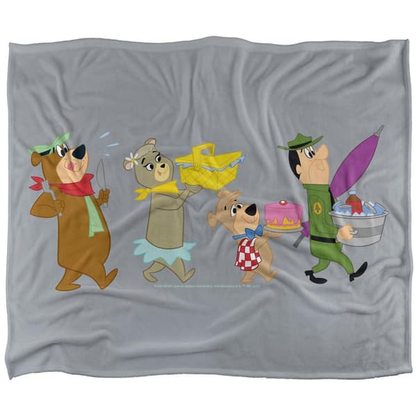 Yogi Bear Marching To The Picnic Soft Touch Blanket