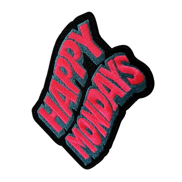 Happy Mondays Woven Wavy Logo Patch