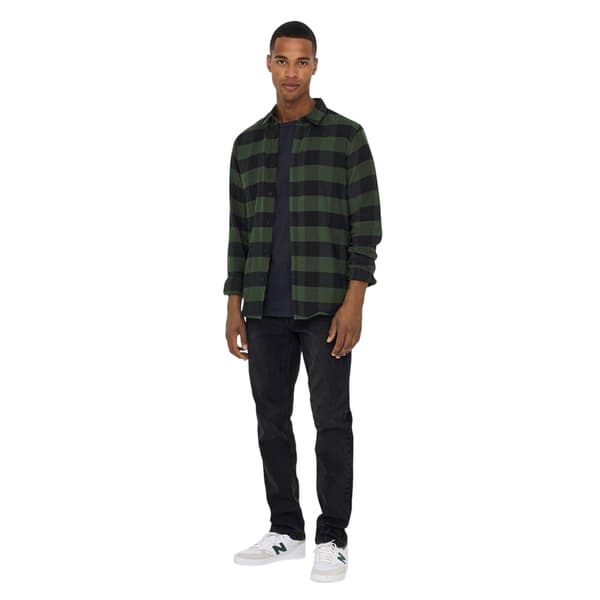 Only Mens Buffalo Check Overshirt