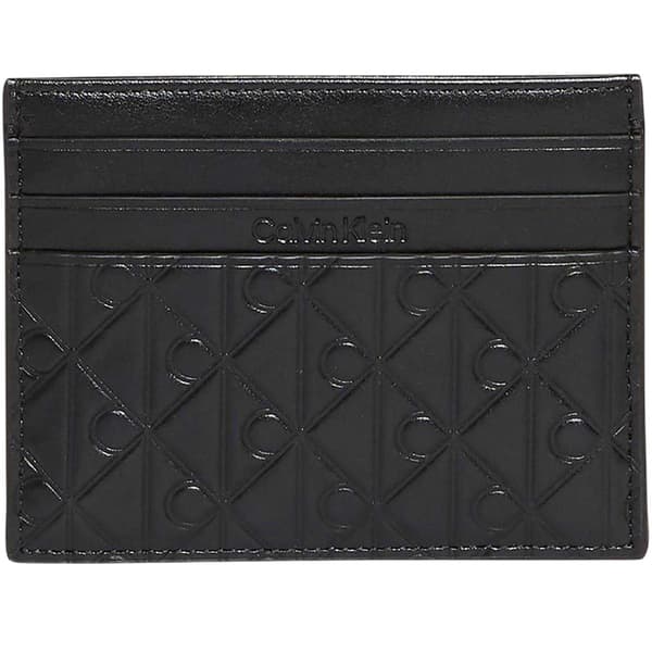Calvin Klein Monogram Leather Embossed Card Holder