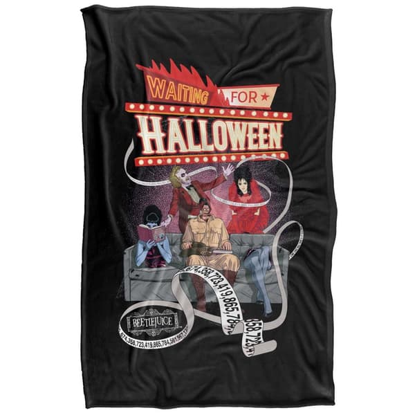 Beetlejuice Wating For Halloween Soft Touch Blanket