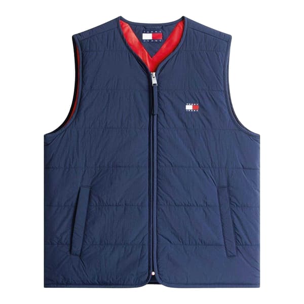Tommy Jeans Herr Flagga Logotyp Quiltad Västar