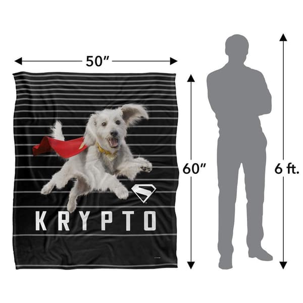 Superman Silky Lines Krypto Supersoft Blanket