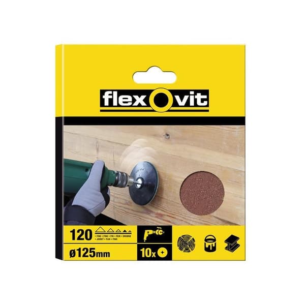 Flexovit Skiver til montering på bor 125 mm