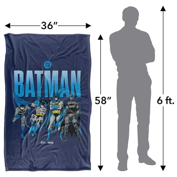 Batman The Years Line Up Soft Touch Blanket
