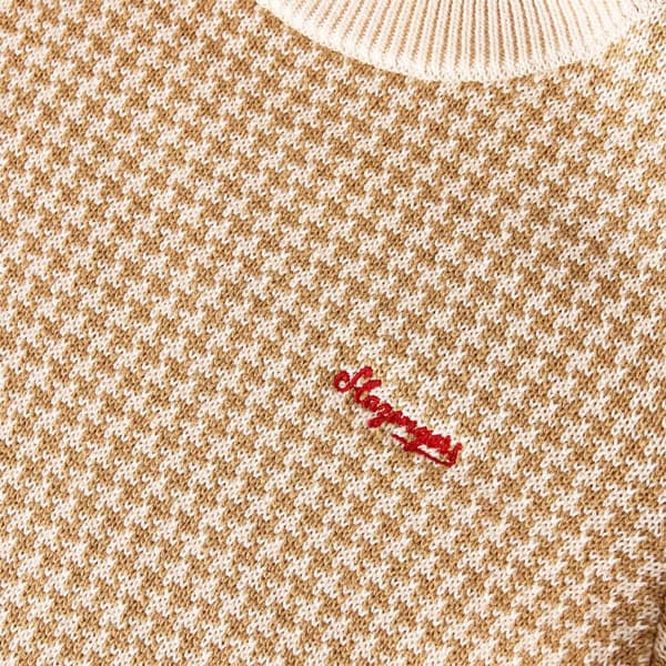 Slazenger Dam Houndstooth Stickad Topp