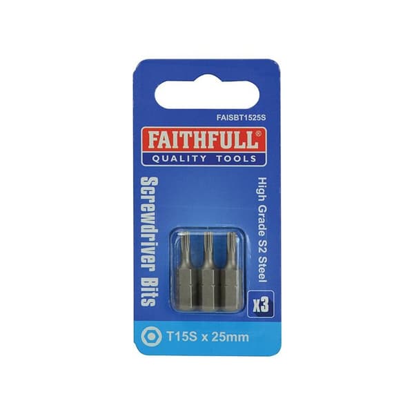 Faithfull Security S2 Grade Steel Screwdriver Bits