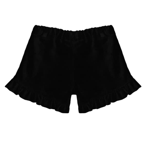 Elevate Flickiga Shorts i Sammet med Volanger