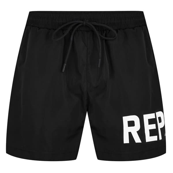Replay Herr Badshorts i Polyester med Textlogga