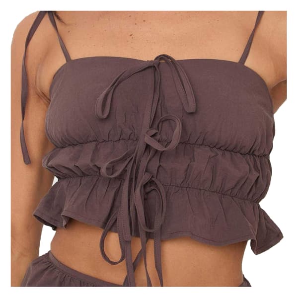I Saw It First Ruched Crop Top för damer