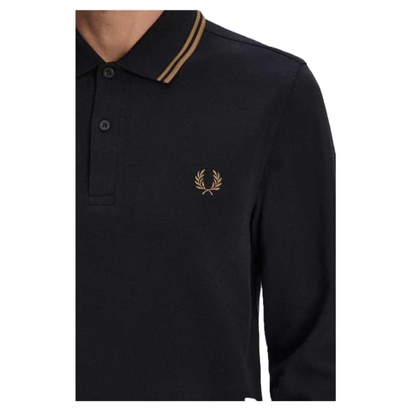 Fred Perry Långärmad Pikétröja för Herr