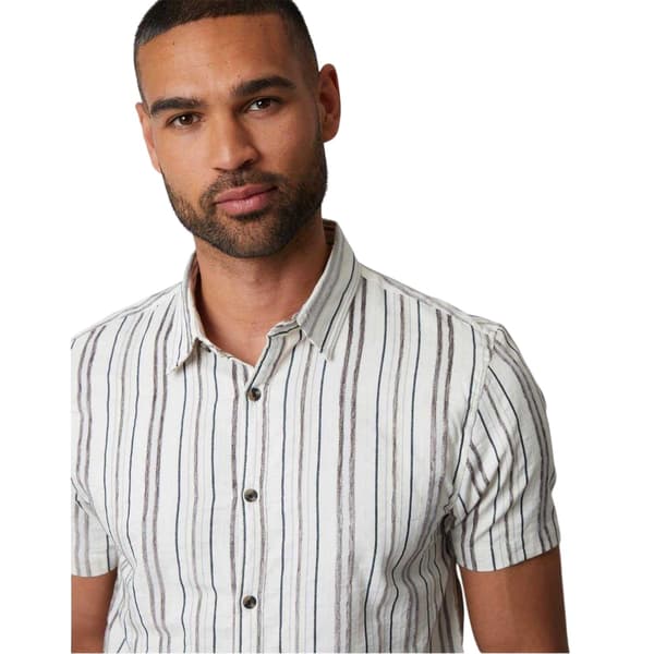 Threadbare Mens Brownhill Striped Shirt
