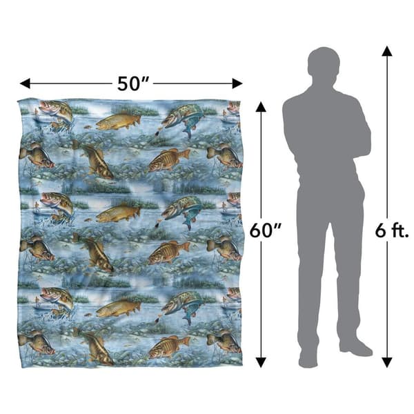 JQ Licensing 2 Silky Patterned Fishing Supersoft Peitto